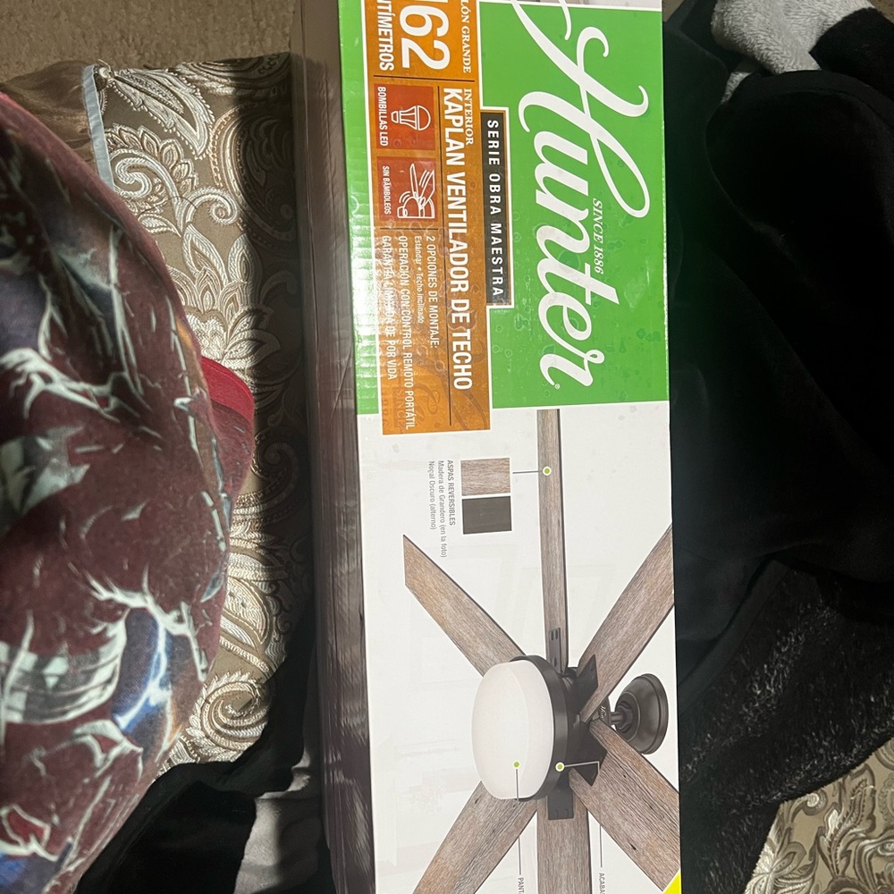 Hunter Ceiling Fan with Light - Brown